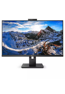 TFT 31.5" Philips 326P1H, QHD, IPS, DP, HDMI x 2, USB-С, RJ-45, webcam, Pivot, HAS, колонки, чорний