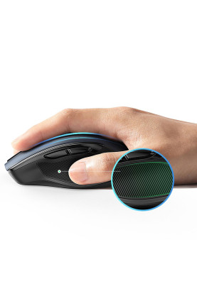 Мишка UGREEN 2.4GHz MU006 Ergonomic, бездротова, 4000dpi., 4кн.,Silence Design, Чорна