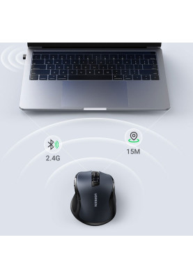 Мишка UGREEN 2.4GHz MU006 Ergonomic, бездротова, 4000dpi., 4кн.,Silence Design, Чорна