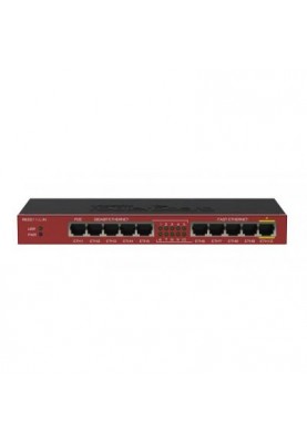 Маршрутизатор Mikrotik RB2011iL-IN, metal case, 5xEthernet, 5xGigabit Ethernet, PoE out on port 10,