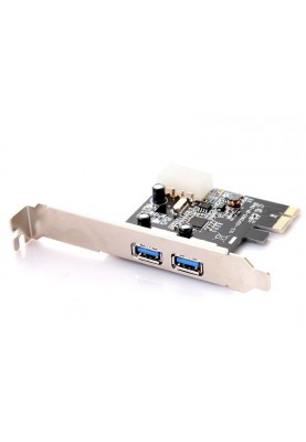 PCI-E Контролер USB3.0 (2ext. Molex) Low Profil, NEC, RTL