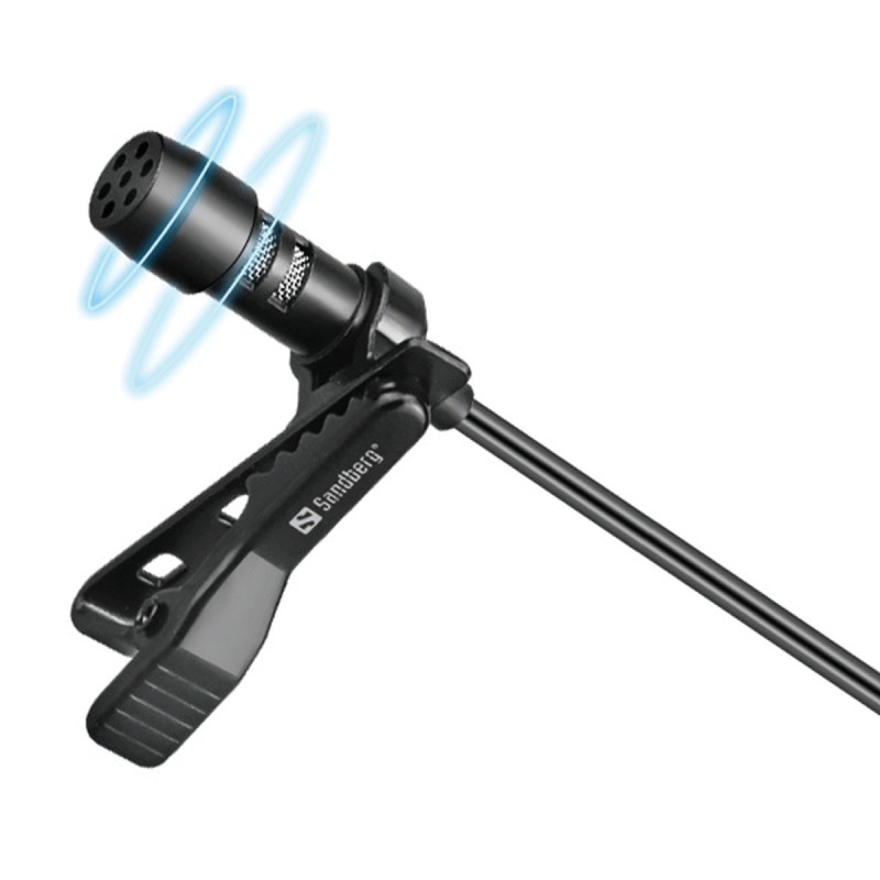 Провідний петличний мікрофон Streamer USB Clip USB-A/USB-C, кабель 3м, чорний