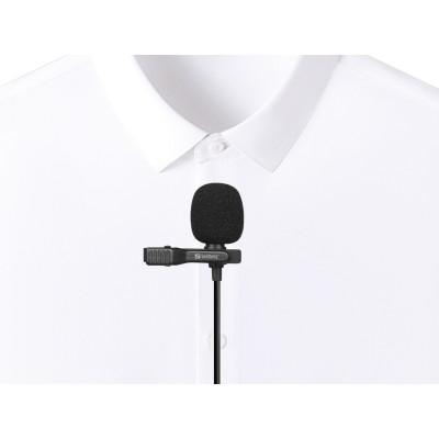 Провідний петличний мікрофон Streamer USB Clip USB-A/USB-C, кабель 3м, чорний