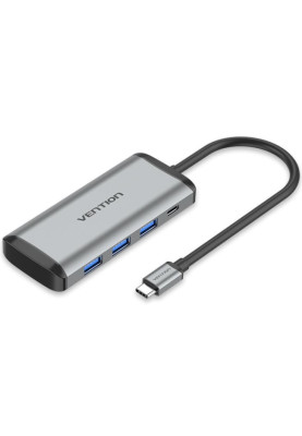 Хаб USB 3.1 Type-C -> 3хUSB 3.0/TF/SD/PD 87W 6-in-1 Vention