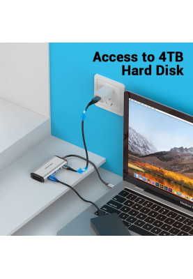 Хаб USB 3.1 Type-C -> 3хUSB 3.0/TF/SD/PD 87W 6-in-1 Vention