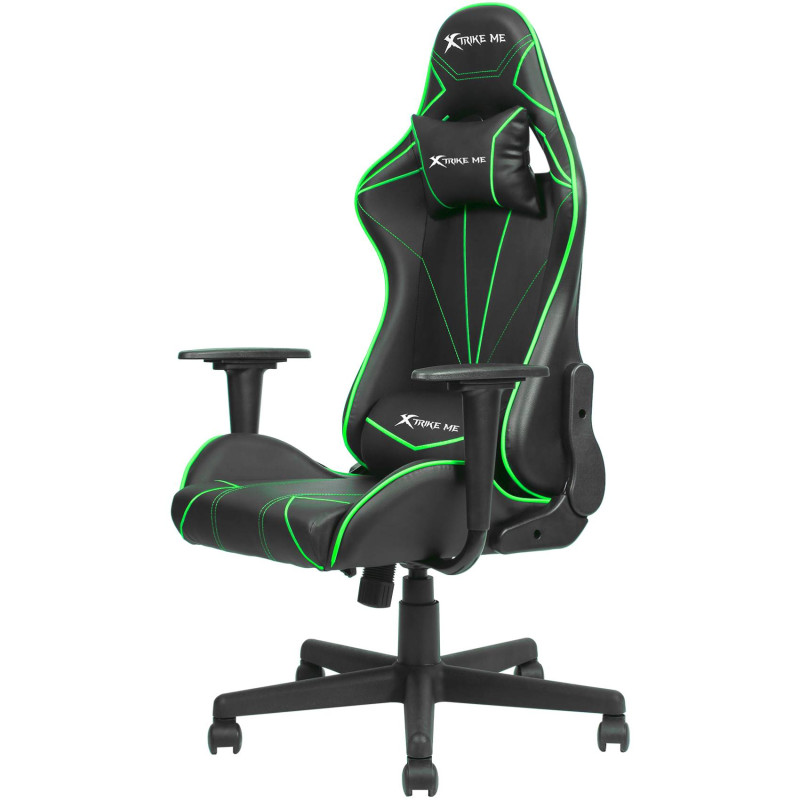 Крісло ігрове XTRIKE ME Advanced Gaming Chair GC-909, 50мм, чорно-зелене