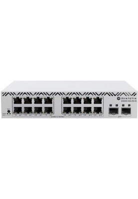 Комутатор Mikrotik CSS318-16G-2S+IN, 16x Gigabit Ethernet ports, 2x 10G SFP+ ports, 16 MB FLASH, SwO