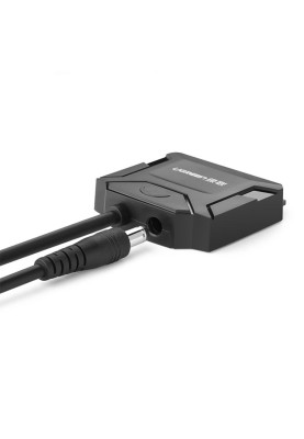 Перехідник USB 3.0 Type-A --> SATA III (F) + DC Adapter, CR108 UGREEN чорний