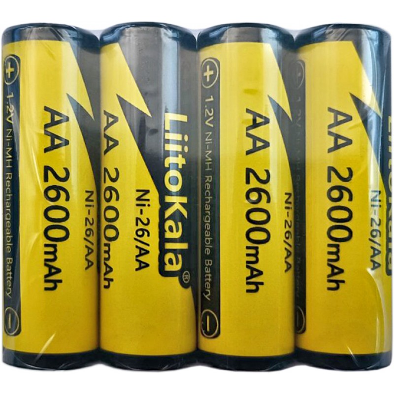 Акумулятор AA 2600mAh, 1.2V Ni-MH, rechargeable battery, LiitoKala, blister 4 pcs