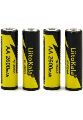 Акумулятор AA 2600mAh, 1.2V Ni-MH, rechargeable battery, LiitoKala, blister 4 pcs