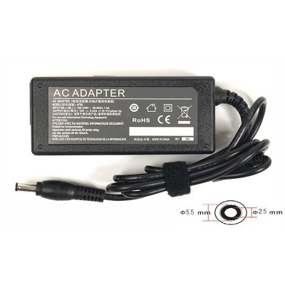 Блок живлення для ноутбуків PowerPlant ACER, ASUS 220V, 19V 65W 3.42A (5.5*2.5)