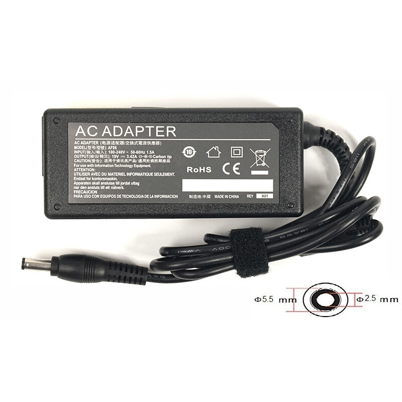 Блок живлення для ноутбуків PowerPlant ACER, ASUS 220V, 19V 65W 3.42A (5.5*2.5)