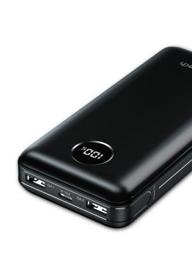 УМБ Choetech 20000mAh 45W PD3.0,QC3.0,USB-C,2хUSB-A 18W, Li-ion чорна