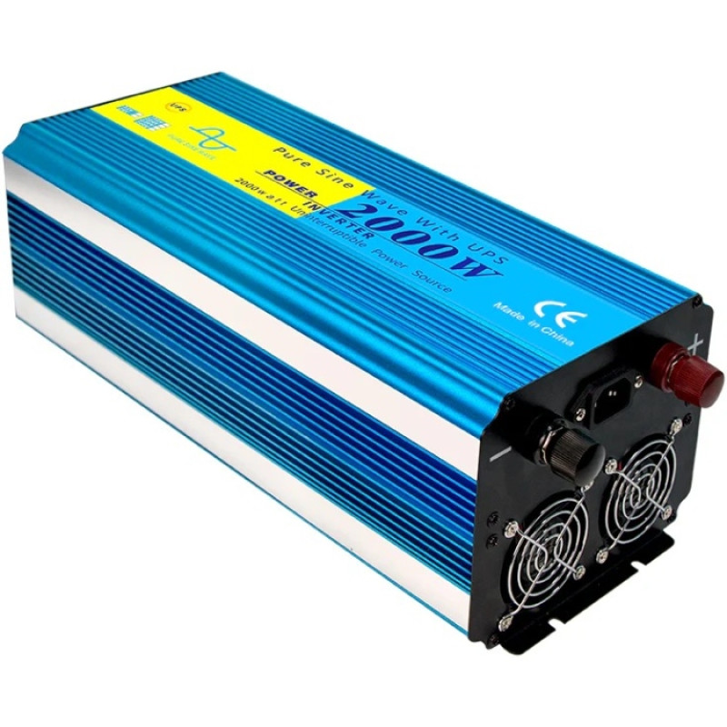 Інвертор Choetech з зарядкою, функція ДБЖ 12\220V 2000Вт, LiFePO₄/Li-ion/AGM/GEL, чиста синусоїда