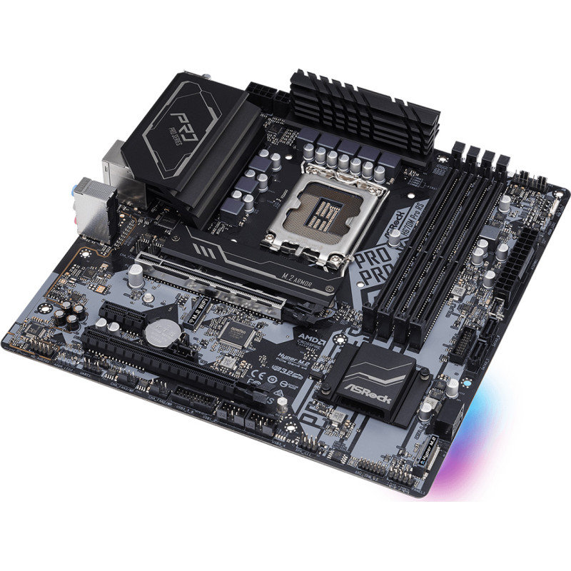 ASRock H670M PRO RS/Ref (1700/H670, 4*DDR4, 2xPCIex16, 4xSATAІІІ, 2xM.2, GLan, 7.1ch, mATX)