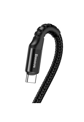 Кабель USB 2.0 AM-Type C, 1 м, 2A, Спіральний-закручений Чорний, Fish eye Spring, CALSR Baseus