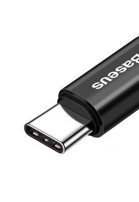 Кабель USB 2.0 AM-Type C, 1 м, 2A, Спіральний-закручений Чорний, Fish eye Spring, CALSR Baseus
