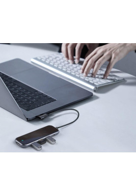 USB Hub Baseus (Type-C to 3xUSB3.0+HD4K+PD) Сірий (CAHUB-BZ0G)