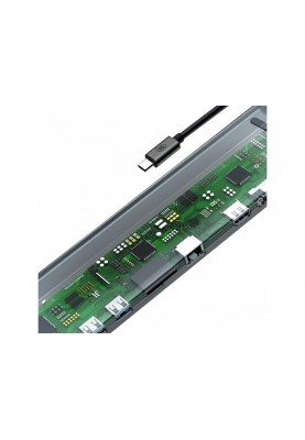 Док-станція Baseus Enjoyment Series Type-C Notebook Gray (PD/HDMI/VGA/RJ45/SD/USB*3/Adapter ) Сірий