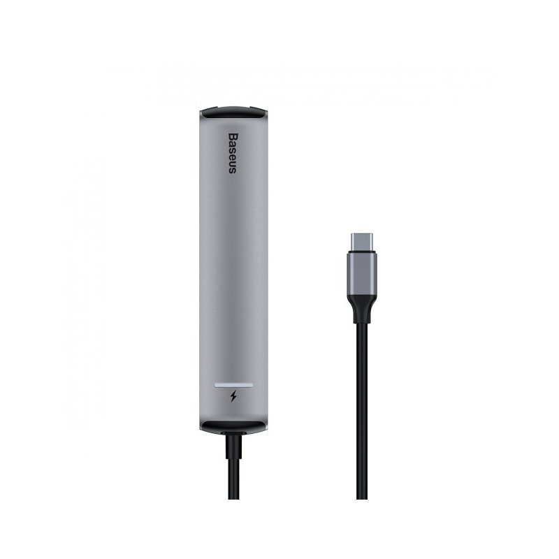 USB Hub Baseus mechanical eye 6 в 1 smart HUB docking station Сірий