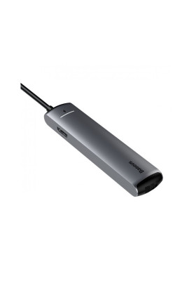 USB Hub Baseus mechanical eye 6 в 1 smart HUB docking station Сірий