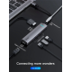 USB Hub Baseus mechanical eye 6 в 1 smart HUB docking station Сірий