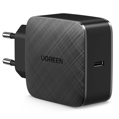 Зарядний пристрій 1xUSB 65W (USB-C) PD/QC3, Tech Fast GAN Charger чорний CD217 Ugreen