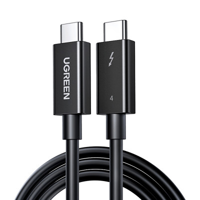 Кабель USB 4.0 Thunderbolt Type-C M-M, 0,8 м, (8K&40Gbps) Чорний, US501 Ugreen