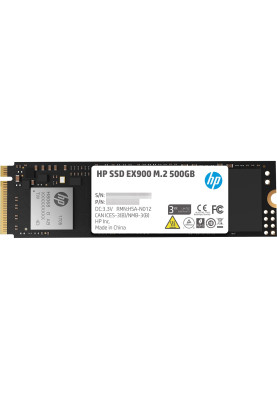 SSD 500Gb HP EX900 M.2 2280 PCIe Gen3 x4 NVMe 1.3 3D NAND, Retail