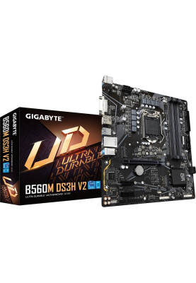 Материнська плата Gigabyte B560M DS3H V2 (1200/B560, 4*DDR4, PCIex16, 4xSATAІІІ, 2xM.2, GLan,7.1ch, mATX)
