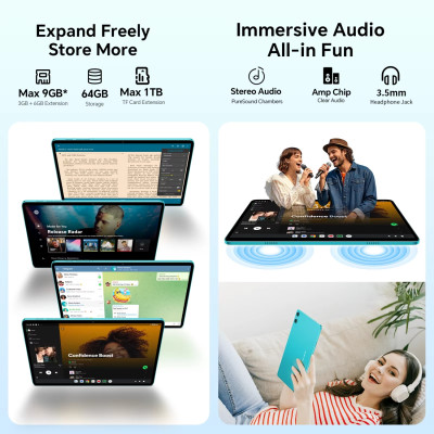 Планшет Teclast P33 10.1” HD+ / 3GB / 64GB / A333 / 6000mAh / WIFI / 5+2Mp / Metal / Blue