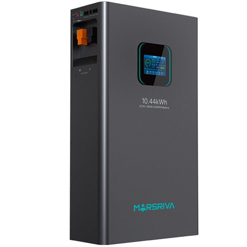 Акумуляторна батарея Marsriva LiFePO4 battery,  51.2V/204Ah, 10.44KWH, wall mounted