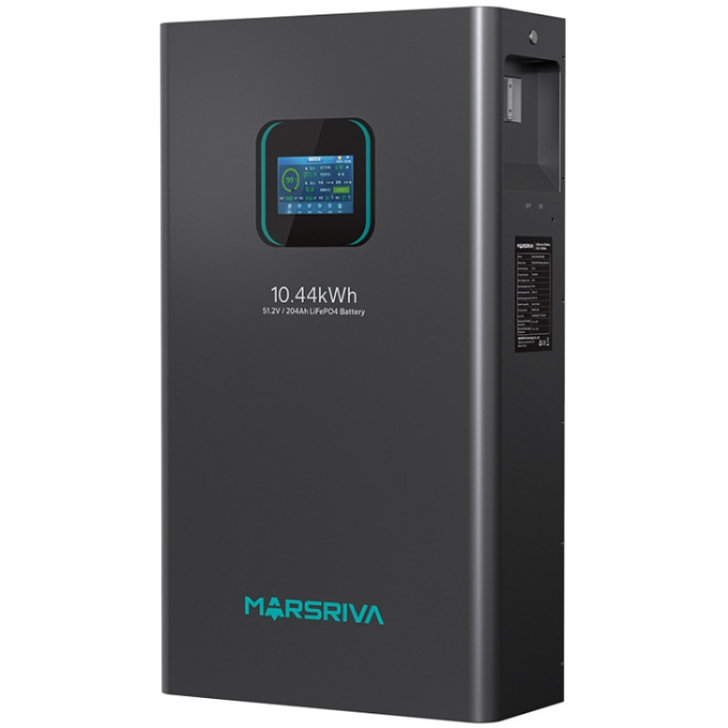 Акумуляторна батарея Marsriva LiFePO4 battery,  51.2V/204Ah, 10.44KWH, wall mounted
