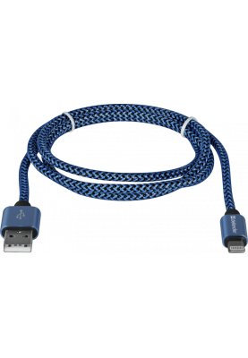 Кабель USB AM-Lightning M, 1.0 м, синій, 01-03T PRO Defender
