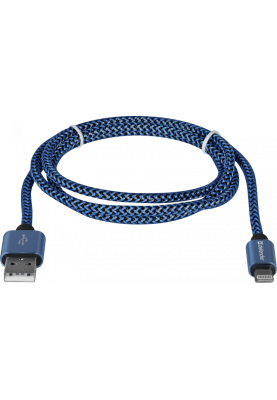 Кабель USB AM-Lightning M, 1.0 м, синій, 01-03T PRO Defender