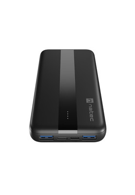 УМБ Natec 10000mah Trevi SlimQ 2xUSB QC 3.0 20W +PD Type-C18W чорна