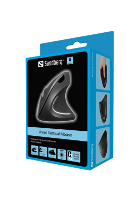 Мишка Sandberg Wired Vertical Mouse Pro 2400 dpi.6кн.1.5м чорна