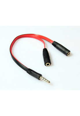 Перехідник аудіо Jack 3.5mm M 4pin -> 2 Jack 3.5mm F (Audio+MIC)