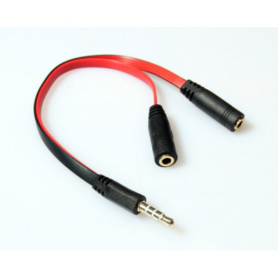 Перехідник аудіо Jack 3.5mm M 4pin -> 2 Jack 3.5mm F (Audio+MIC)