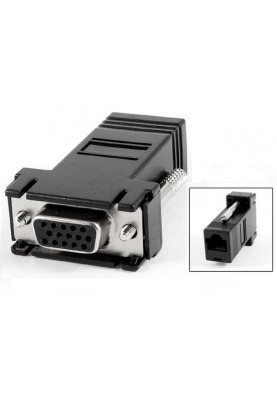 Перехідник VGA 15F --> RJ45 F (CAT5, CAT6)