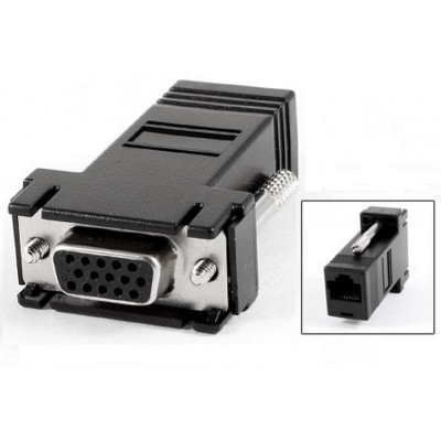 Перехідник VGA 15F --> RJ45 F (CAT5, CAT6)