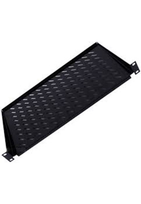 Полиця консольна 19", 1U, глибина 350мм, чорна