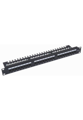 Патч-панель 19", 24xRJ45, UTP, Cat.5e, 1U, Krone&110 dual IDC
