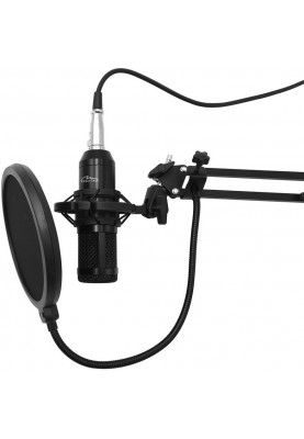Ігровий стрім мікрофон Media-Tech Професійний набір XLR USB чорний
