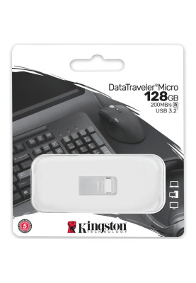 USB Flash Kingston 128GB USB 3.2 Gen 1 DataTraveler Micro, Metal, Retail