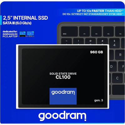 SSD 960Gb GoodRAM CL100 SATA III 2.5` TLC, Retail