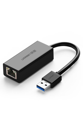 Перехідник USB 3.0 Type-A --> Ethernet RJ45 1000Mb CR111 UGREEN Чорний