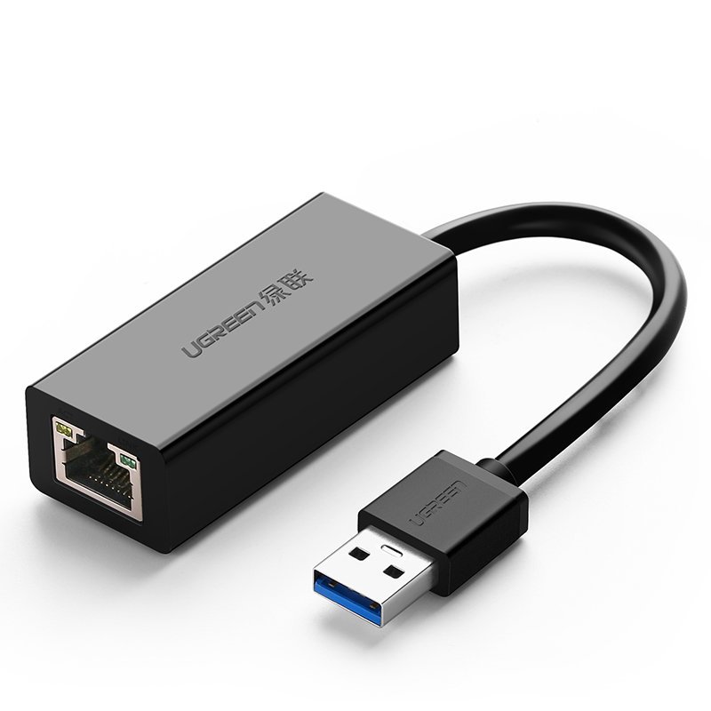 Перехідник USB 3.0 Type-A --> Ethernet RJ45 1000Mb CR111 UGREEN Чорний