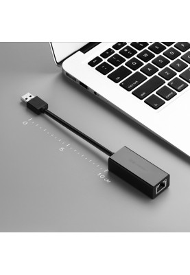 Перехідник USB 3.0 Type-A --> Ethernet RJ45 1000Mb CR111 UGREEN Чорний