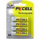 Акумулятор AA 2600mAh, 1.2V Ni-MH, RTU rechargeable battery, PKCELL, 4pcs/card
